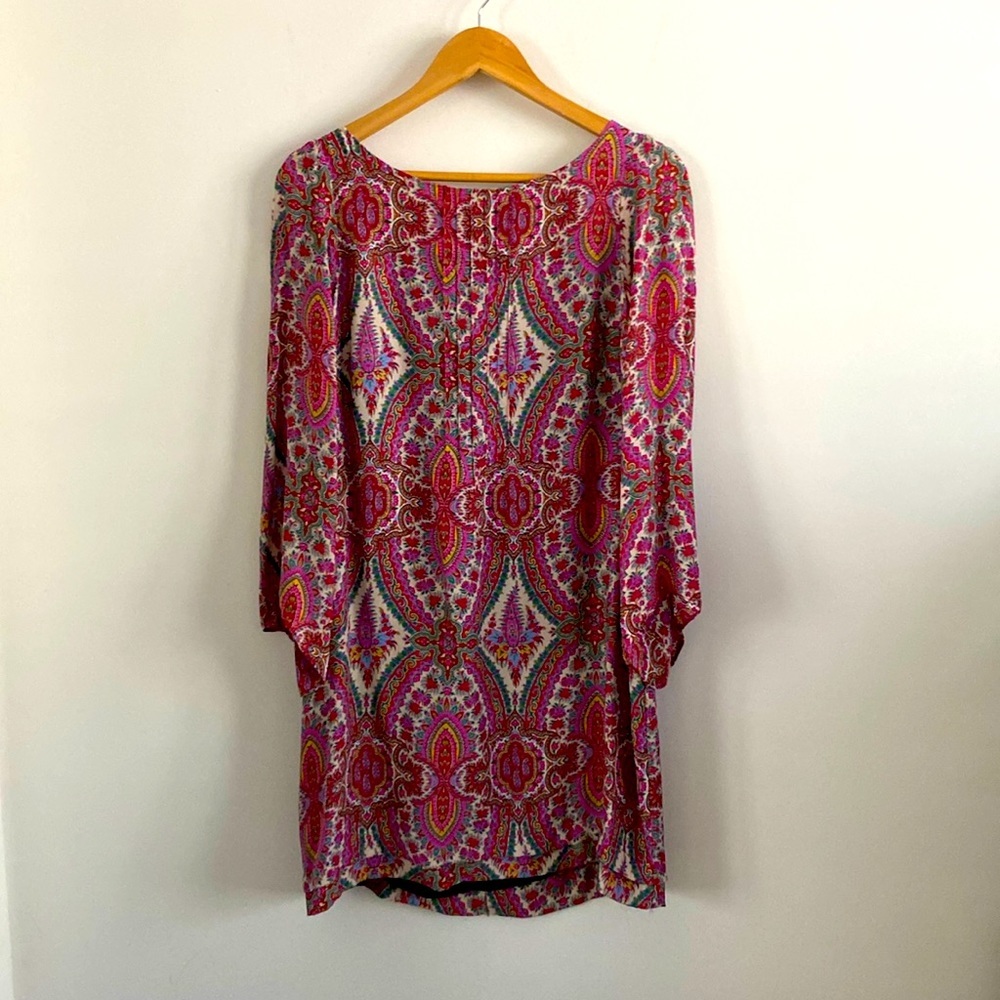 Zara Pink Multi-Color Printed Mini Dress
